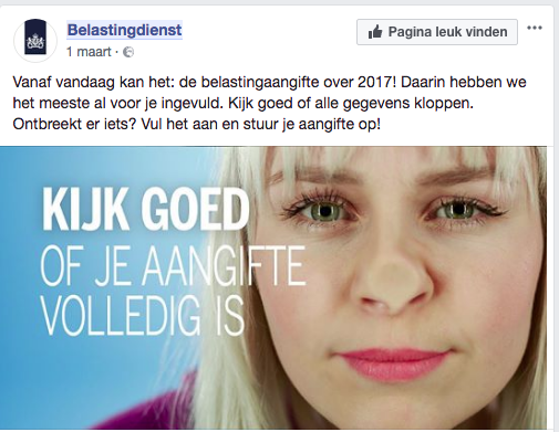 Voorbeeld Belastingdienst