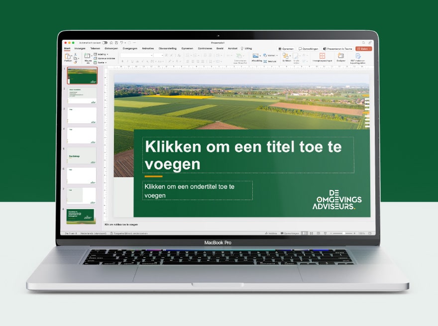 Powerpoint template voor De Omgevingsadviseurs