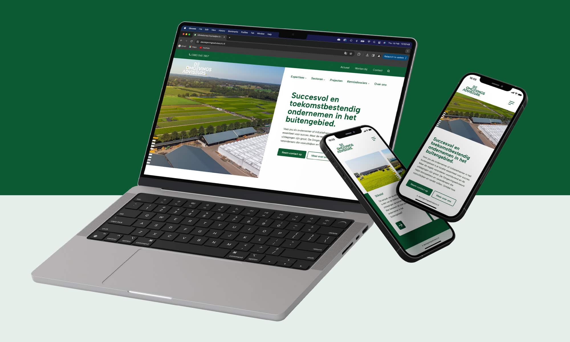 Responsive website voor De Omgevingsadviseurs