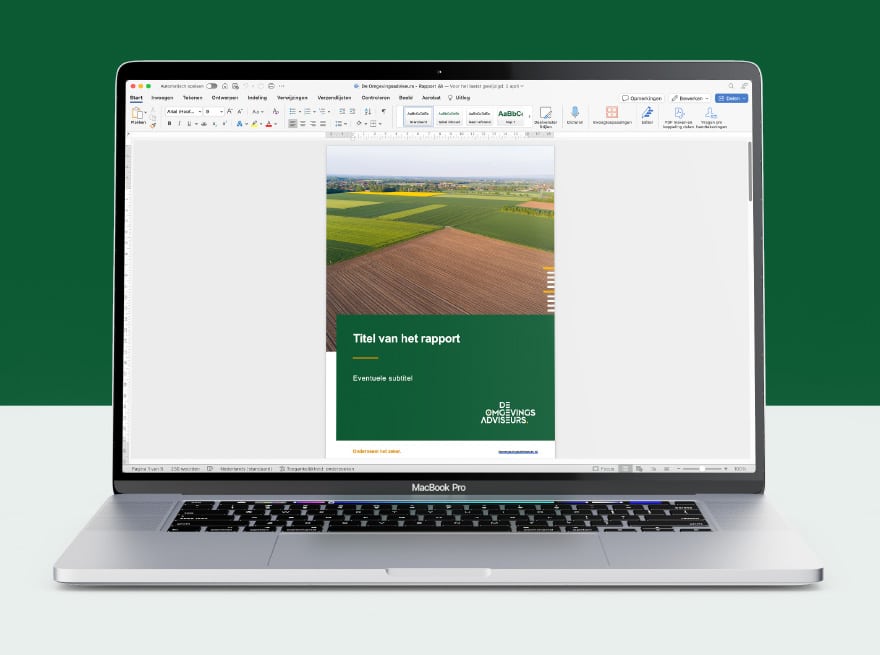 Ontwikkeling Word-document de Omgevingsadviseurs