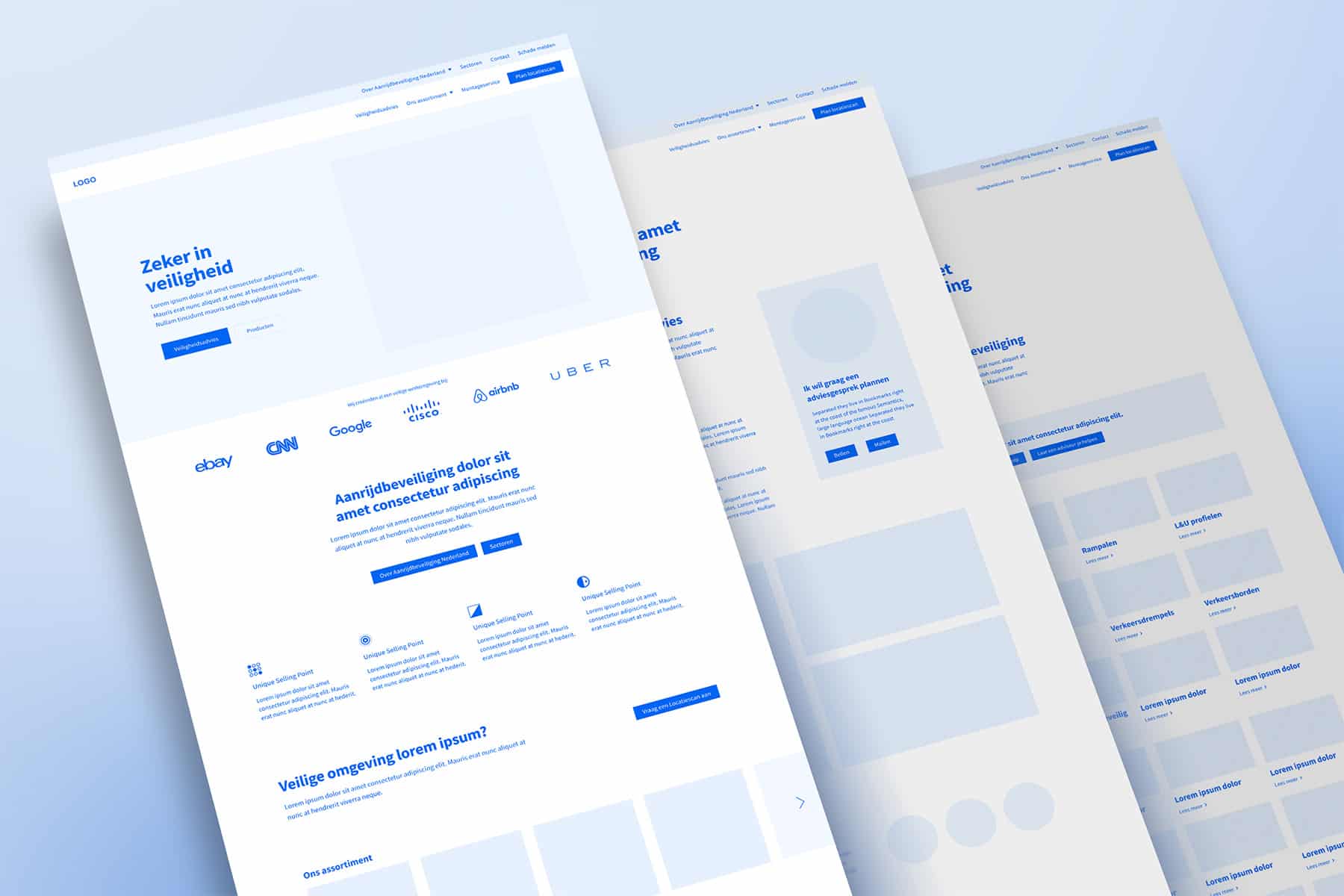Functioneel ontwerp nieuwe website Aanrijdbeveiliging Nederland